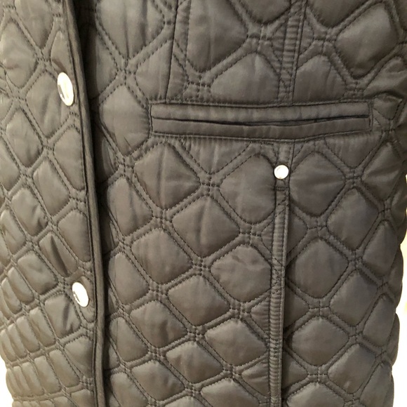Laundry by Shelli Segal Black Quilted Women's Coat in Large - Picture 3 of 8